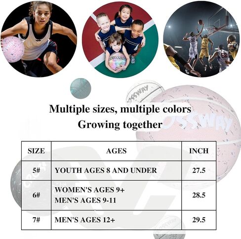 Outdoor Basketball Composite Leather Ultra-Grip – Size 5 6 7 Indoor Basketballs Excellent Bounce Durable with Pump in Saudi Arabia