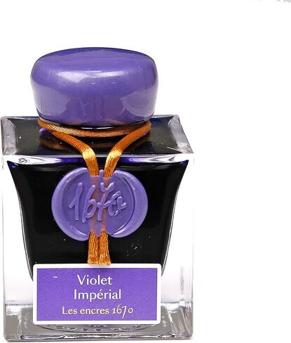 أحبار J. Herbin 1670 السنوية - لمعان ذهبي 50 مل معبأ في زجاجات - المحيط الأزرق (حبر أزرق غامق) in Kuwait