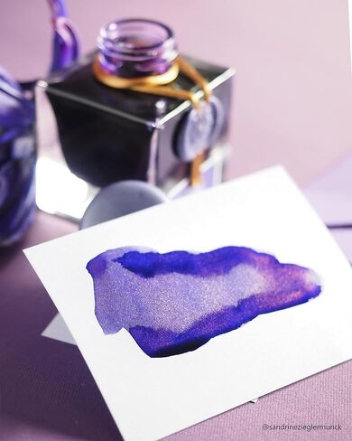 أحبار J. Herbin 1670 السنوية - لمعان ذهبي 50 مل معبأ في زجاجات - المحيط الأزرق (حبر أزرق غامق) in Kuwait