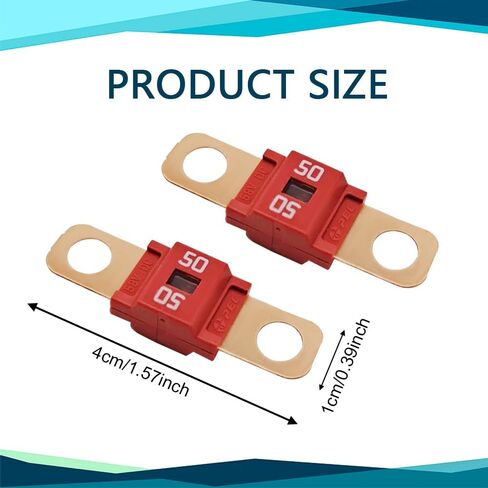3PCS AMI/Midi Fuse, 50A High Current Fuse Bolt-on Fuse, Holders and High Current Bolt-on Midi Fuses, Universal Car Accessories MEGA/AMG/ANM Screw Fuse Replacement for Cars, Construction Vehicles (50A) in Saudi Arabia