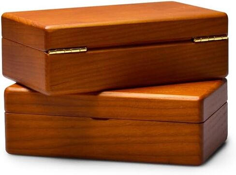 صندوق مجوهرات من الخشب الصلب منظم صندوق حلية عتيق مع أغطية أقراط وخواتم وقلائد تخزين (كريمي أبيض) in Kuwait