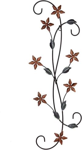 ديكور الموئل 27.94 سم × 76.2 سم لوحة فنية جدارية معدنية من الزهور من Chemilla in Kuwait