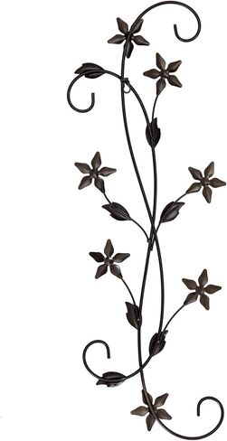 ديكور الموئل 27.94 سم × 76.2 سم لوحة فنية جدارية معدنية من الزهور من Chemilla in Kuwait