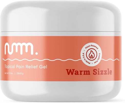 numm. Topical Pain Relief Gel, Warm Sizzle, 3% Camphor, 3% Menthol, Orange Citrus Mint Scent, 8oz Jar in Saudi Arabia