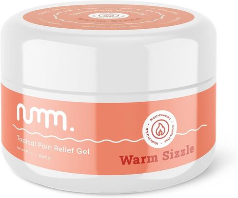 numm. Topical Pain Relief Gel, Warm Sizzle, 3% Camphor, 3% Menthol, Orange Citrus Mint Scent, 8oz Jar in Saudi Arabia