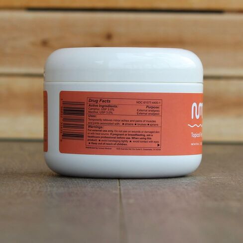 numm. Topical Pain Relief Gel, Warm Sizzle, 3% Camphor, 3% Menthol, Orange Citrus Mint Scent, 8oz Jar in Saudi Arabia