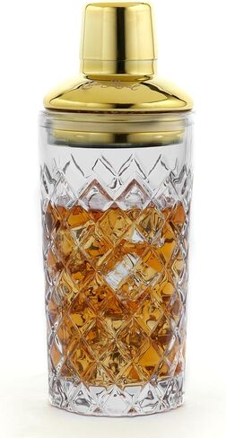 مجموعة كراون رويال شيكر مع كأسين و4 أحجار ويسكي | مجموعة ويسكي ديكانتر للرجال والنساء in Kuwait