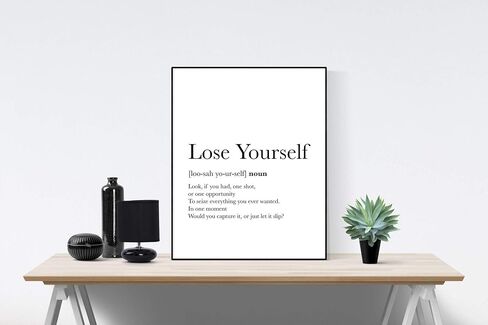 Lose Yourself Lyrics Poster | Eminem Hip Hop | Rap Music Art Print (8x10) in Saudi Arabia