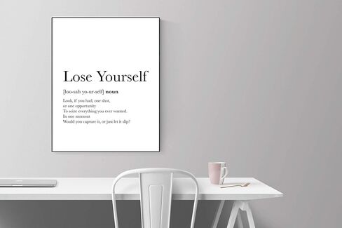 Lose Yourself Lyrics Poster | Eminem Hip Hop | Rap Music Art Print (8x10) in Saudi Arabia