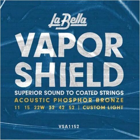 La Bella VSA1252 Vapor Shield Acoustic Guitar Strings - Light 12-52 in Saudi Arabia