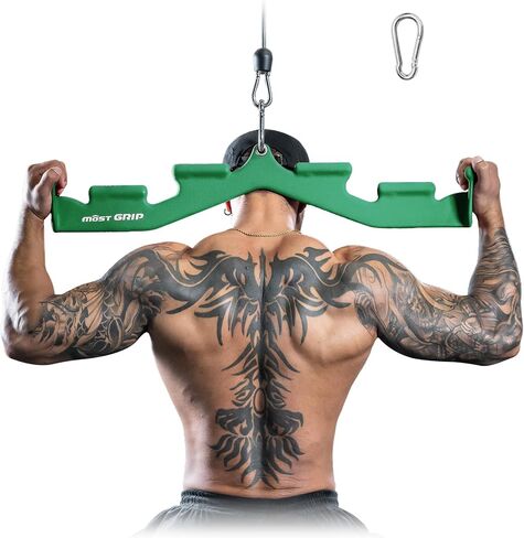 Mag Grip LAT Pull Down Bar with 6 Ergonomic Handles, Neutral Grip LAT Pulldown Attachments for Whole Back Training, Wide Grip LAT Pulldown Bars for Home Gym Cable in Kuwait