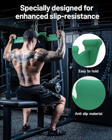 Mag Grip LAT Pull Down Bar with 6 Ergonomic Handles, Neutral Grip LAT Pulldown Attachments for Whole Back Training, Wide Grip LAT Pulldown Bars for Home Gym Cable in Kuwait