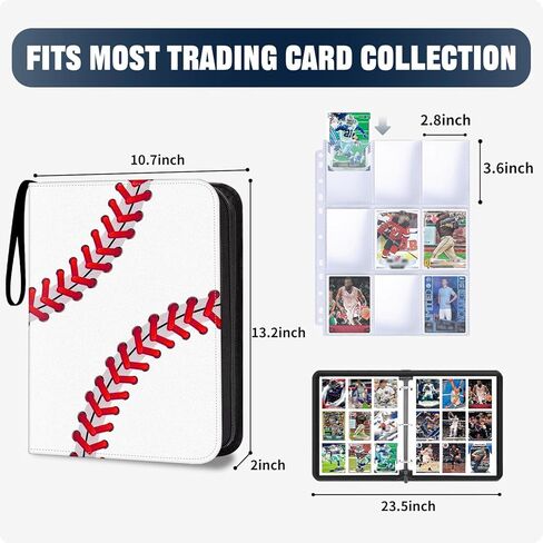 900 Pockets Basketball Card Binder, Trading Card Holder with Sleeves Card Collectors Album, Fit for Basketball Cards Football Cards Baseball Soccer Hockey Sport Trading Cards, MTG, TCG in Kuwait