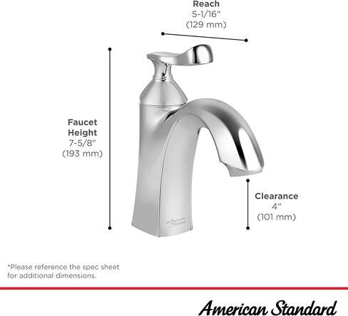 American Standard 7413101.002 Chatfield Single Hole Single-Handle Bathroom Faucet, 1.2 GPM, Chrome in Saudi Arabia