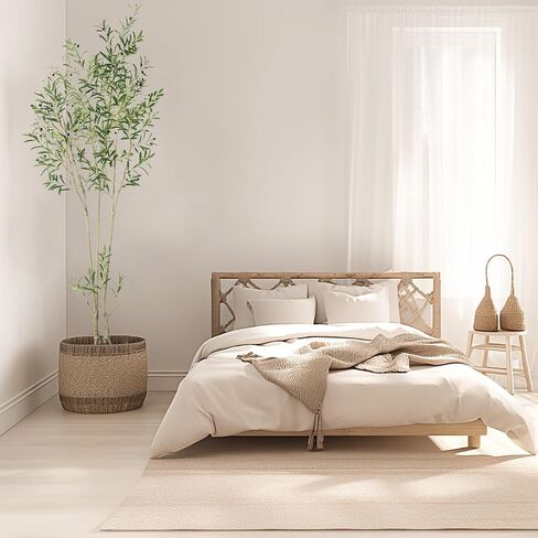 Artificial Olive Tree 8ft Tall Fake Potted Olive Silk Tree with Planter Large Faux Olive Branches and Fruits Artificial Tree for Office House Living Room Home Decor in Saudi Arabia