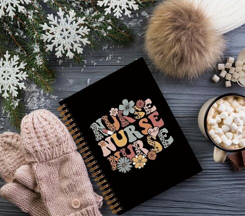 Nurse Appreciation Gifts,Notebook Journal for Work Notes,Nursing Gifts for New Nurses，Nursing Student Graduation Gifts,Black Hardcover Spiral Notebook 5.5x8.3 in Saudi Arabia