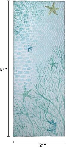 Coral Sea Aqua Runner Rug in Kuwait