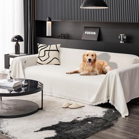 100% Waterproof Sofa Covers for Pets Couch Covers Dogs Cats Sofa SlipCover for 2-3 Cushion Couches Reclining Futon Washable Furniture Protector Covers for Living Room(71" x 91",Beige) in Saudi Arabia