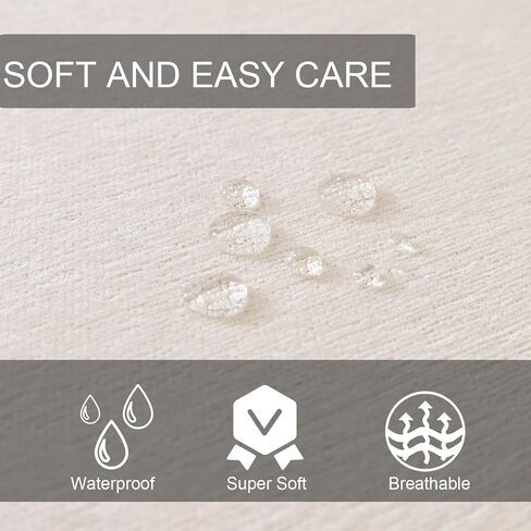 100% Waterproof Sofa Covers for Pets Couch Covers Dogs Cats Sofa SlipCover for 2-3 Cushion Couches Reclining Futon Washable Furniture Protector Covers for Living Room(71" x 91",Beige) in Saudi Arabia