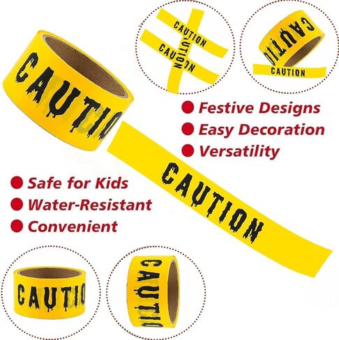 Halloween Decorations Caution Tape 1.9inch x82ft,Do Not Enter Warning Tape with Blood Handprint,Halloween Party Decorations for Halloween Party Haunted House & Danger Areas in Saudi Arabia