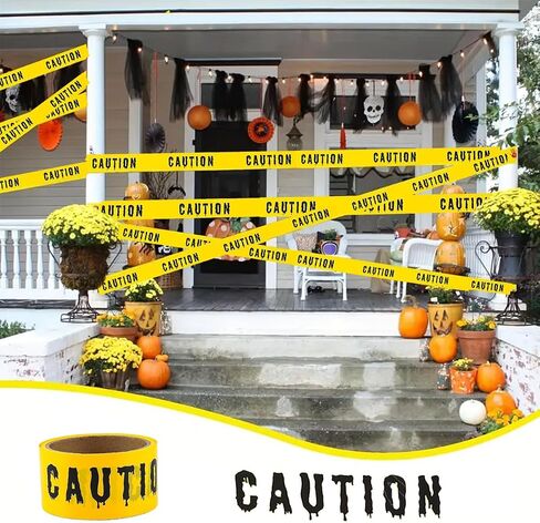 Halloween Decorations Caution Tape 1.9inch x82ft,Do Not Enter Warning Tape with Blood Handprint,Halloween Party Decorations for Halloween Party Haunted House & Danger Areas in Saudi Arabia