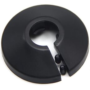 MroMax Fit 1/2 inch Outer Diameter Flange Water Pipe Cover Decoration Black Pipe Cover Radiator PP Plastic 16mm(5/8") Escutcheon Pipe Collar for Wall Pipe Tube Decoration 1Pc