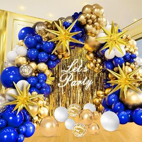 164Pcs Black and Gold Balloons Garland Arch Kit,Black and Gold Balloons with Gold Star Balloons, Black Gold Confetti Latex Balloons, for Graduation Retirement Anniversary Birthday Party Decorations