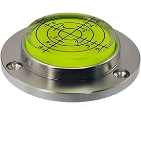 50mm Water Belt Magnet Scale ，Scale High Precision Horizontal Bubble Aluminium Case Bullseye Spirit Bubble Surface Level Round Inclinometers for Surveying Instruments and Tribrachs, (Without magnet)