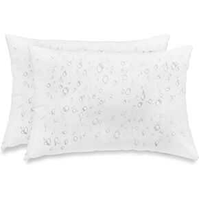 Utopia Bedding Outdoor Pillow Inserts 18 x 18 Inches (Pack of 2, White), Water Resistant Garden Throw Pillows for Patio and Porch Furniture