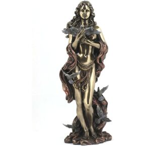 Aphrodite (Venus) Greek Roman Goddess of Love Statue, Real Bronze Powder Cast 12-inch Sculpture