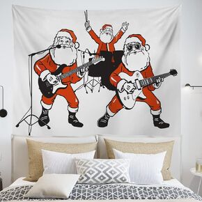 OTOSTAR Chritmas Ball Christmas Tapestry Merry Christmas and Happy New Year Wall Hanging Tapestry Christmas Ornaments Balls Red Xmas Tapestries for Living Room Bed Party Decor 59"x51" (Red Christmas)