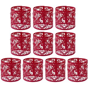Uonlytech 50pcs Candle Light Paper Wrap Tea Light Wraps Paper Lamp Enclosures Votive Candle Holders Tealight Wrap Lampshade Small Candles Bulk Red Paper Lamp Wraps Baby Lantern Hollow Out