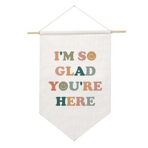 I'm So Glad You're Here, School Wall Hanging, Boho Classroom Decor, Inclusive Classroom Decor, Teacher Gift Wall Hanging, All Are Welcome Sign, Kids Room Decor, Back to School Decor