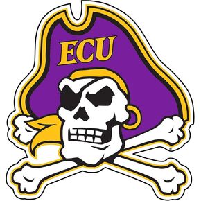 Craftique ECU, East Carolina Pirate, Premium Vinyl Sticker 4" Decal, Bumper Car Truck Laptop