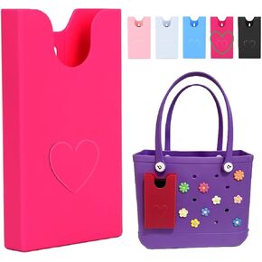 Phone Holder Compatible with Bogg Bag and Simple Modern Bag, Insert Accessories and Attachment for Bogg Beach Bags，Universal size for iPhone and Android Phones (Black)