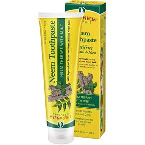 TheraNeem Neem Therape Toothpaste, Mint | Supports Healthy Teeth, Gums & a Fresh Mouth | No Fluoride & Vegan | 4.23 oz