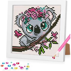 UMOART Framed Dragon Diamond Painting Kits for Kids Adults, Cartoon Diamond Art Kits, Dragon Diamond Painting Easy Gem Art Kit with Beautiful Package for Gifts Home Decor(7x7inch)