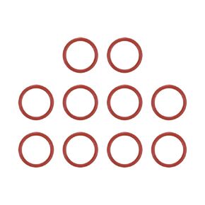 MECCANIXITY Silicone O Rings 0.18" ID, 0.26" OD, 1/32" Width Rubber Washers 50A Durometer VMQ Seal Gasket for Plumbing Faucets Pipe Repair, Red, Pack of 10