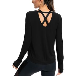 ICTIVE Workout Long Sleeve Shirts for Women Running Athletic Yoga Gym Hiking Activewear Tops with Thumb Hole Shirt