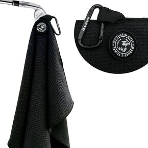 Magnetic Golf Towel with Clip, Microfiber Waffle Design - Industrial Strength Magnet for Strong Hold to Golf Bags, Carts & Clubs - Pink in Saudi Arabia