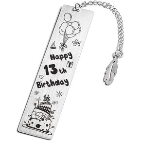 Stainless Steel Bookmark for Book Lover for Kids Girls Women Men Book Marks Happy 17th Birthday Gift