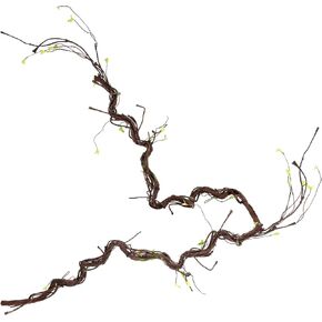 Giegxin 2 Pcs 63 inch Bendable Tree Branches Artificial Tree Twigs Fake Plants Trunk Garland with Green Leaves for 3D Indoor Outdoor Wedding Garden Home Halloween Christmas Decor