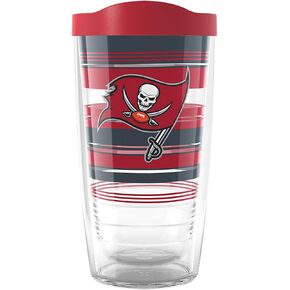 Tervis Traveler NFL Tampa Bay Buccaneers - Hype Stripes Triple Insulated Insulated Tumbler Travel Cup Keeps Drinks Cold & Hot, 20oz, Stainless Steel