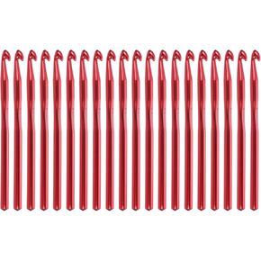 uxcell 20Pcs Aluminum Crochet Hook 4.5mm US Size 7 Knitting Needles for DIY Craft Yarn Purple