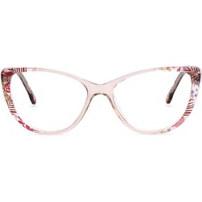 Zeelool Stylish Cat Eye Glasses TR90 Eyewear Frame with Non-prescription Clear Lens Oversized Glasses for Women ZJGT466241