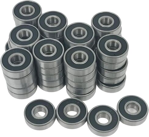 608 2RS محامل، 20 حزمة 608 محمل، 8x22x7 مم RS محمل كروي ختم الشحوم محامل لوح التزلج، مزدوج مطاطي مختوم مصغر كرة أخدود عميقة in Saudi Arabia
