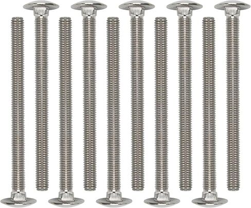 10PCS M6x70 Carriage Bolts, Fully Threaded with Square Neck and Round Head, Metric Stainless Steel Screws Coach Bolts (Thread Diameter: 6mm, Length: 70mm) in Saudi Arabia