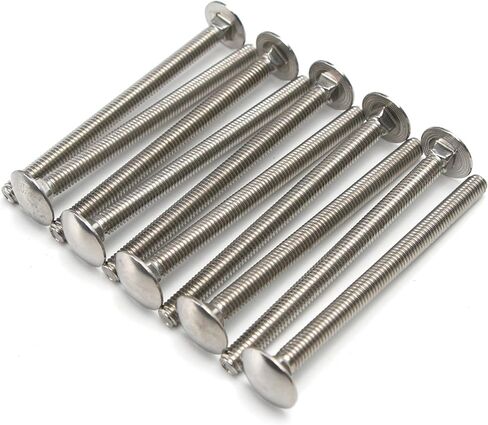 10PCS M6x70 Carriage Bolts, Fully Threaded with Square Neck and Round Head, Metric Stainless Steel Screws Coach Bolts (Thread Diameter: 6mm, Length: 70mm) in Saudi Arabia