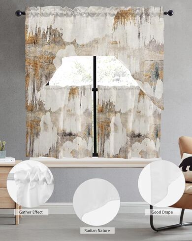 Summer Lemon Swag Kitchen Curtain Sets with Valance, 3 Pieces Rod Pocket Curtain Drapes for Bedroom Living Room Bathroom Cafe Windows, Cute Gnomes Fruit Country French 56''x36'' & 36''x27.5''x2Panels in Saudi Arabia