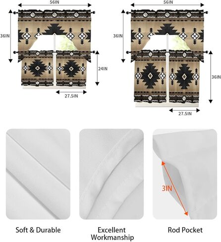 Summer Lemon Swag Kitchen Curtain Sets with Valance, 3 Pieces Rod Pocket Curtain Drapes for Bedroom Living Room Bathroom Cafe Windows, Cute Gnomes Fruit Country French 56''x36'' & 36''x27.5''x2Panels in Kuwait